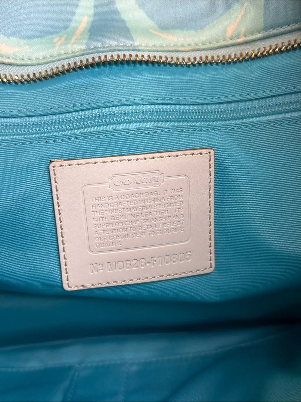 Coach Hampton Scribble Tote Bag in Blue VINTAGE